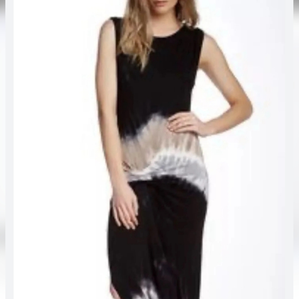 YOUNG FABULOUS AND BROKE Sleevless Tie Dye Maxi Dress Sz Small